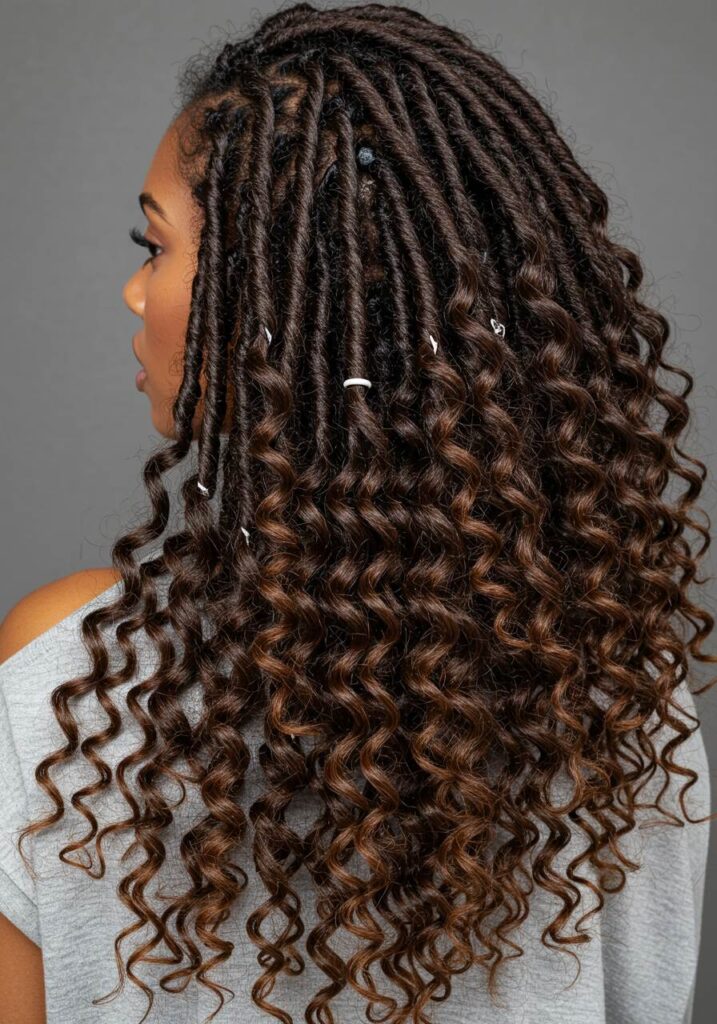 Curly Bohemian Faux Locs