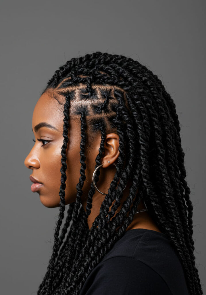 Fulani Braids with Twists