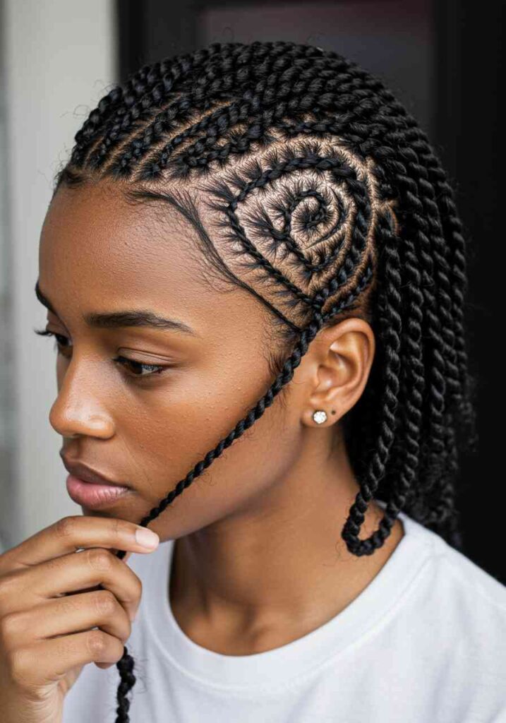 Heart-Shaped Micro Braids