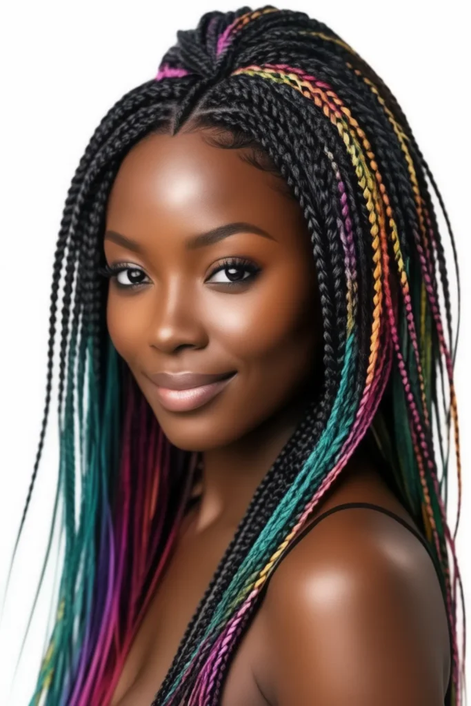 Micro Braids with Colorful Extensions