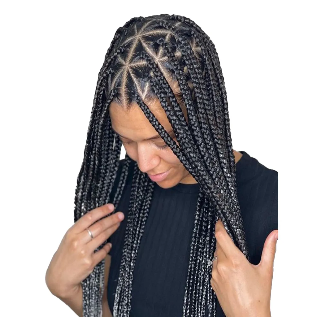  Triangle Part Box Braids