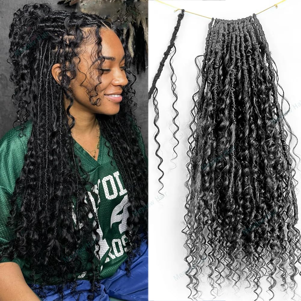 Waist-Length Bohemian Faux Locs