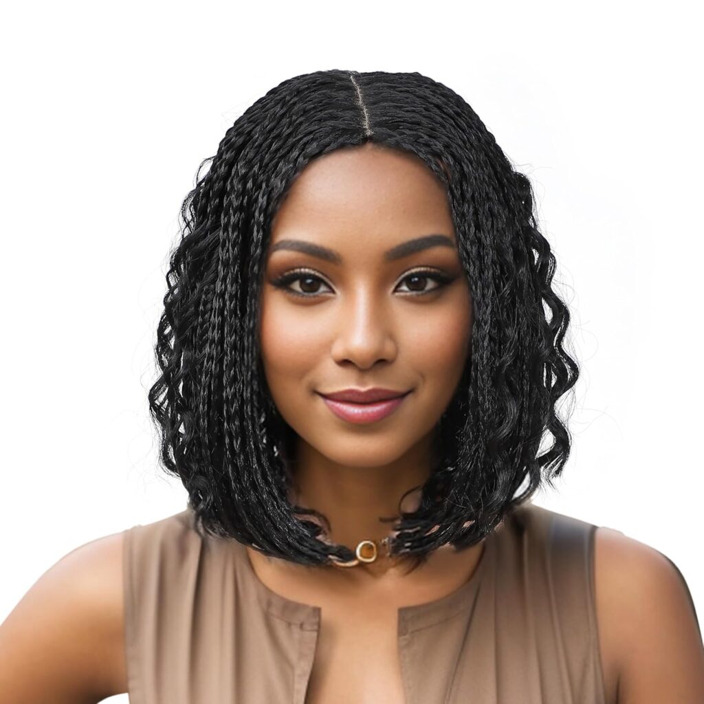 knotless braids bob Middle Part