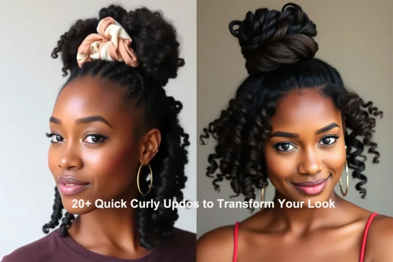 20+ Quick Curly Updos to Transform Your Look