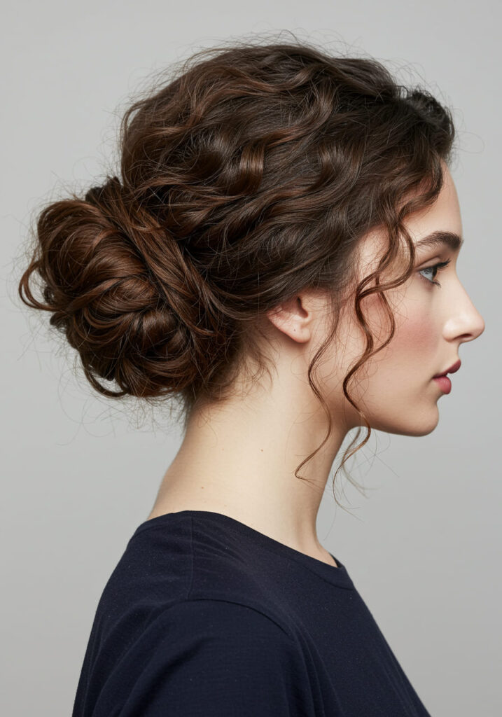 Low Bun with Tendrils