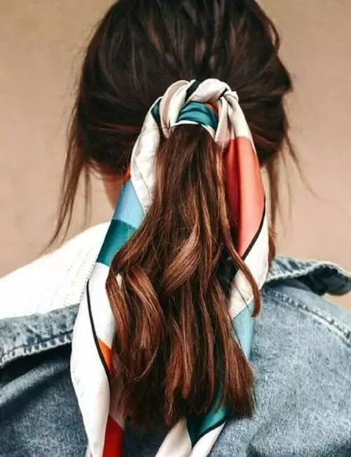 Ponytail with a Scarf