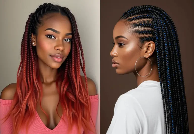 20 Trendy Boho Knotless Braids with Color for Fall