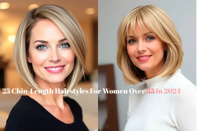 25 Chin-Length Hairstyles For Women Over 35 in 2024