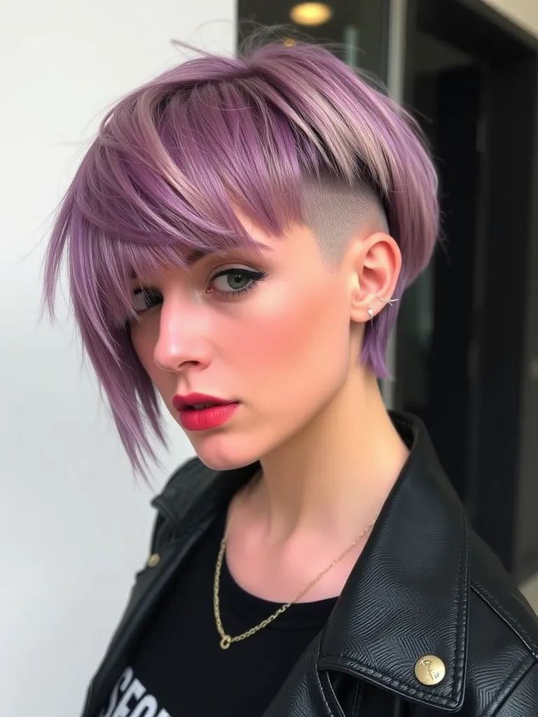 Asymmetrical Bob with Shaved Side