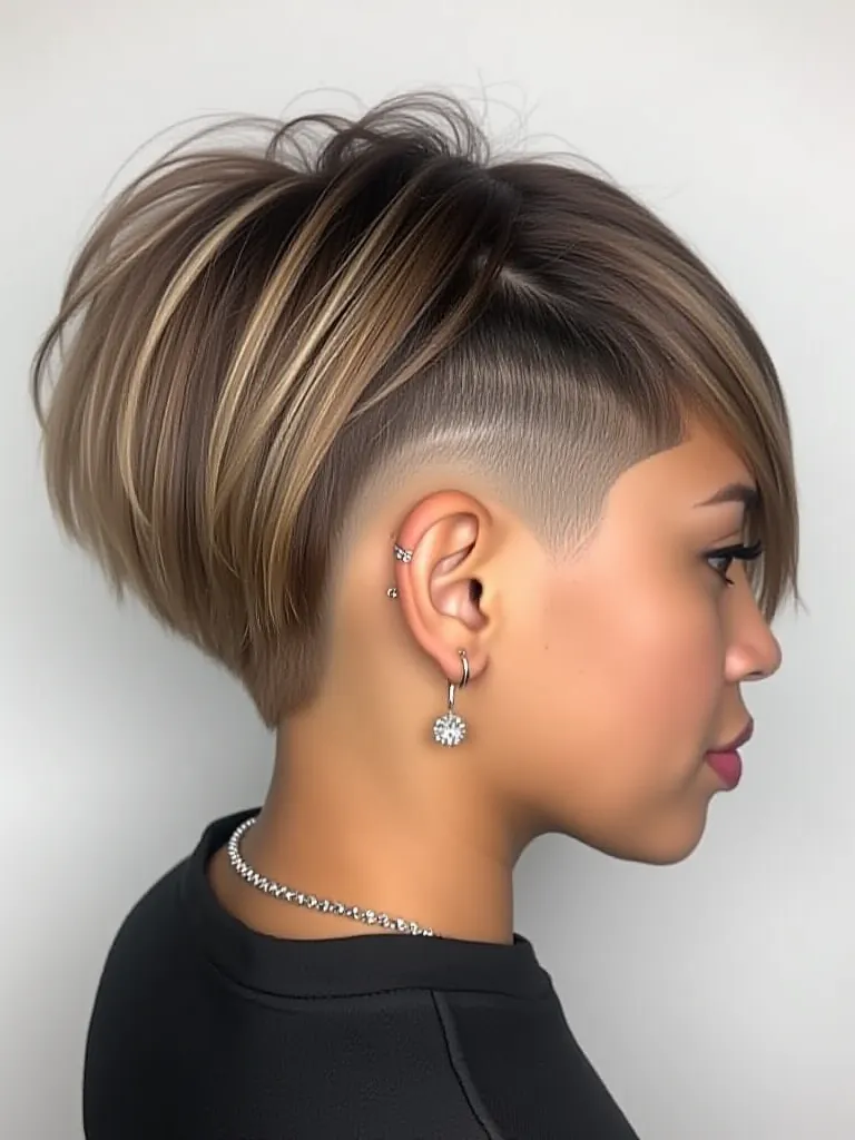 Asymmetrical Bob with Undercut