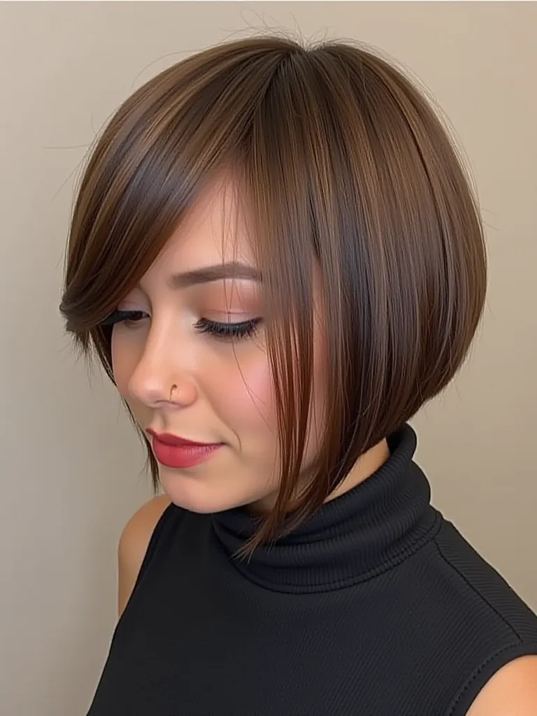 Blunt Asymmetrical Bob