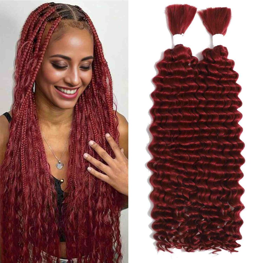 Burgundy Beauty Boho Knotless Braids