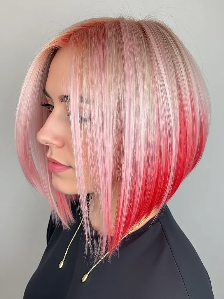 Colored Asymmetrical Bob