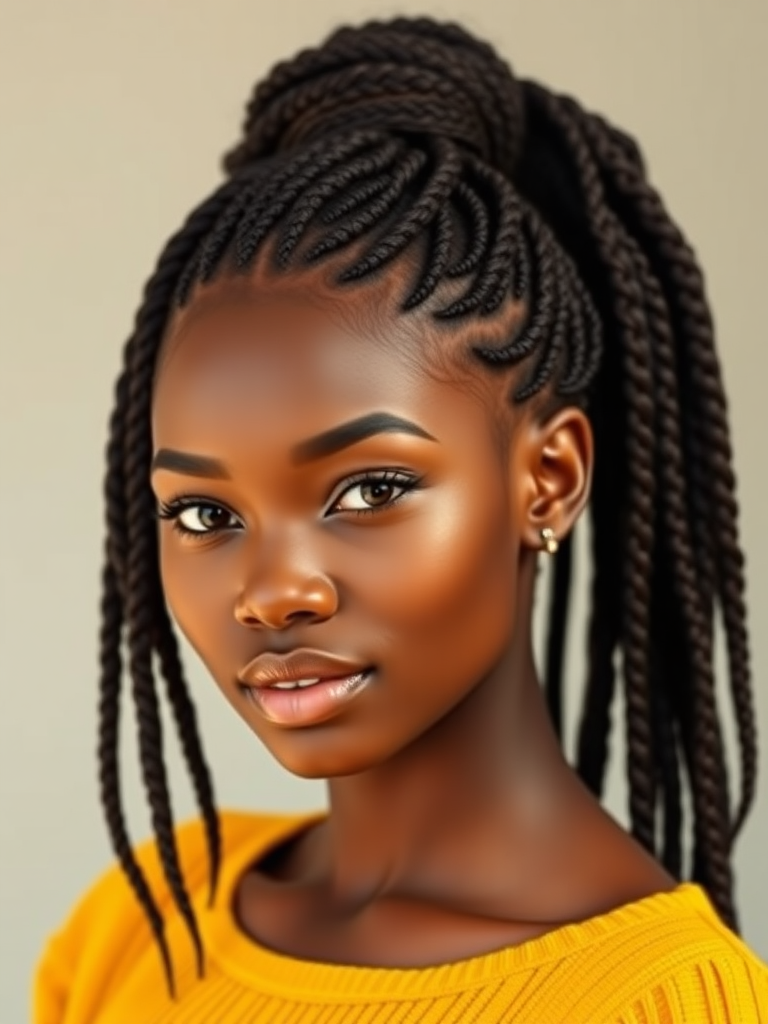 Fulani Braids Ponytail