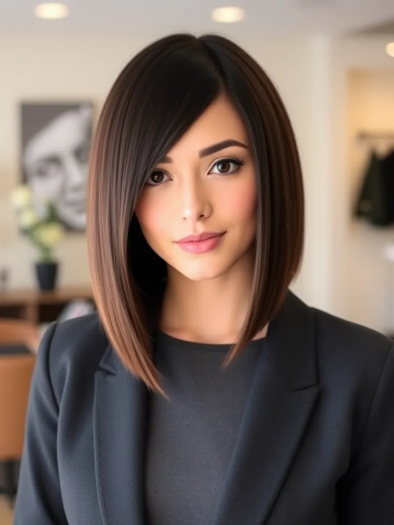 Sleek Asymmetrical Bob