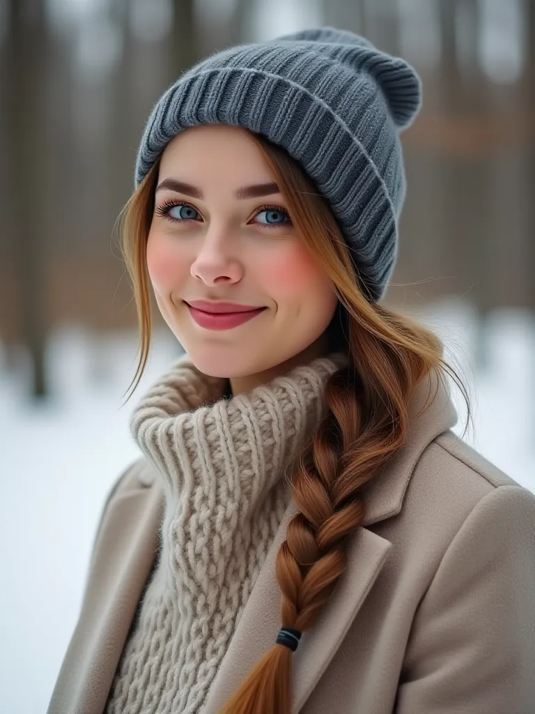 Fishtail Braid with a Beanie