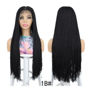 1B mini braide lace front wig