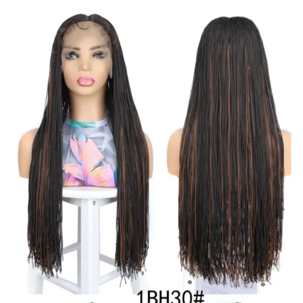 1BH30# mini braide lace front wig