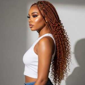 350 ginger human hair for knotless braids