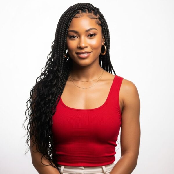 Body wavehuman hair for boho knotless braids