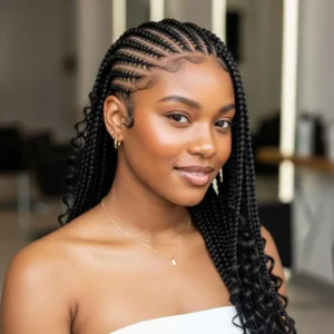 Boho braids with cornrows Boho braids with cornrows