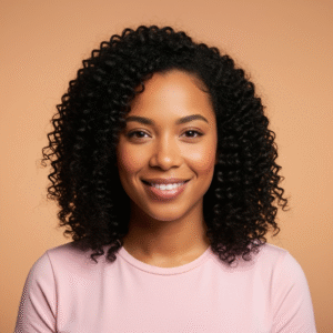 Kinky curly glueless synthetic wig