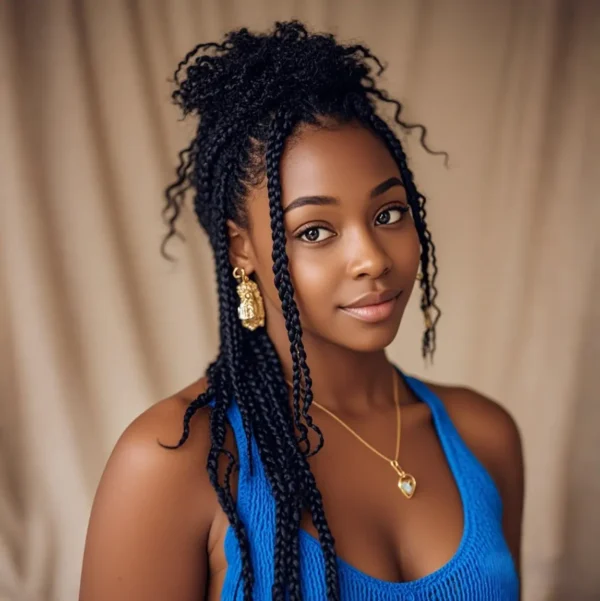 Medium-knotless-boho-braids