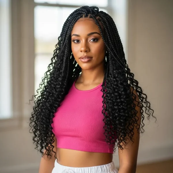 Spanish curly hair for boho braids