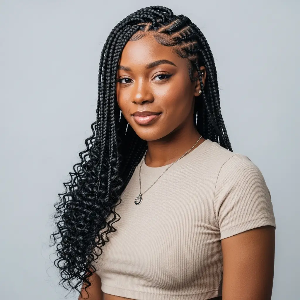 Trendy Boho Braids with Loose Curls Ends for Any Occasion