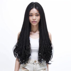 Two Strand Twist Lace Wig With Curly Ends 24 Inches