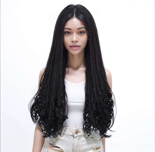 Two Strand Twist Lace Wig With Curly Ends 24 Inches