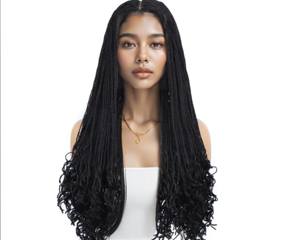 Two Strand Twist Lace Wig With Curly Ends 24 Inches