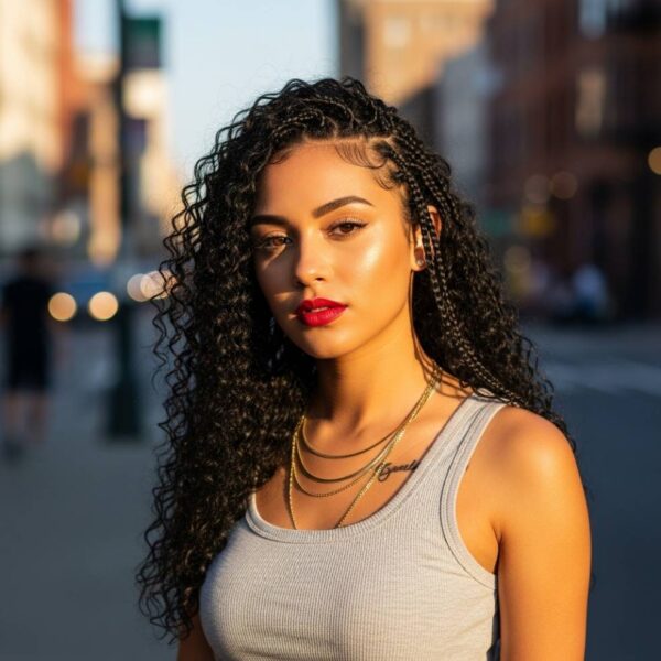 Water wave bulk human hair for boho knotless braids