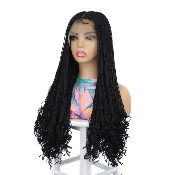 janet collection synthetic swiss lace front wig