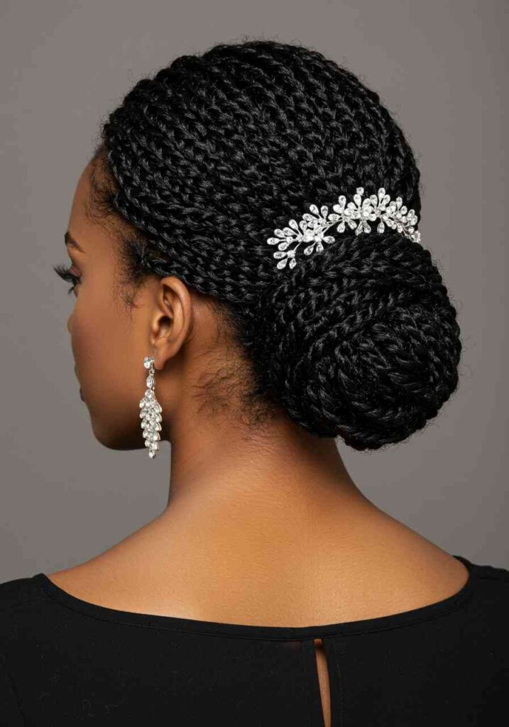  Elegant Updo with Twists