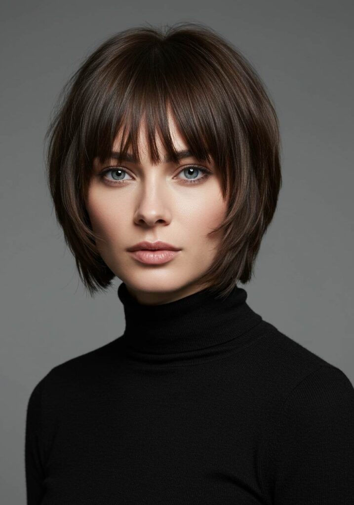 Short Butterfly Haircut with Curtain Bangs