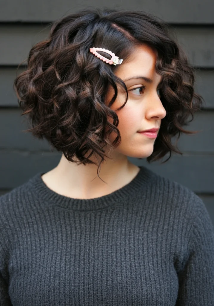 Short Crochet Bob with Curls