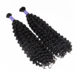 Doouble Drawn Kinky Curly Human Braiding Hair