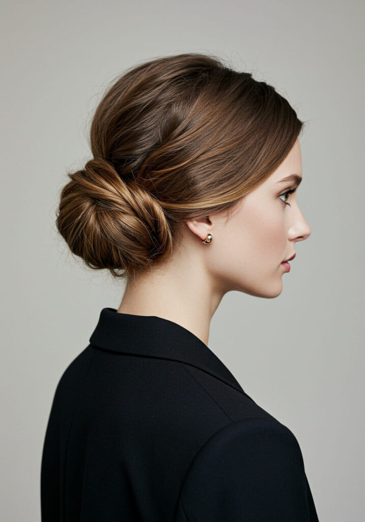 Low Knot with Wispy Strands