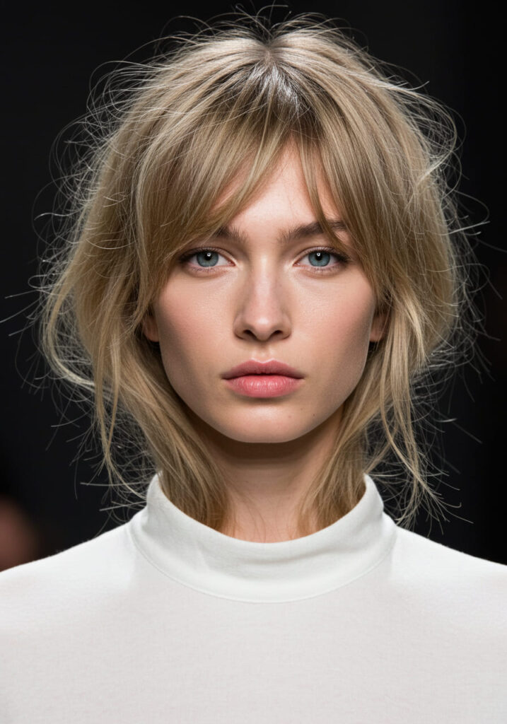 Textured-Looking Bangs