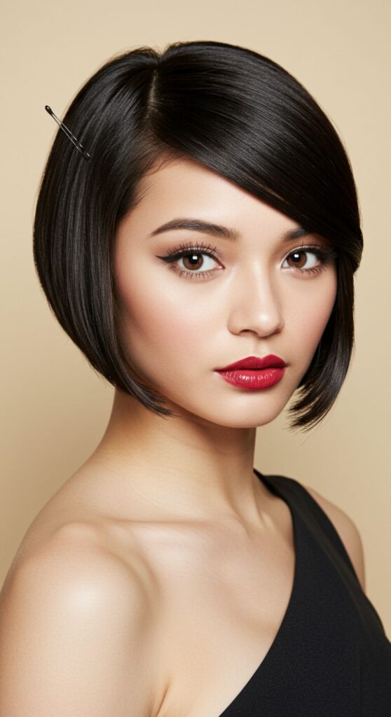 Sleek Side-Swept Bob