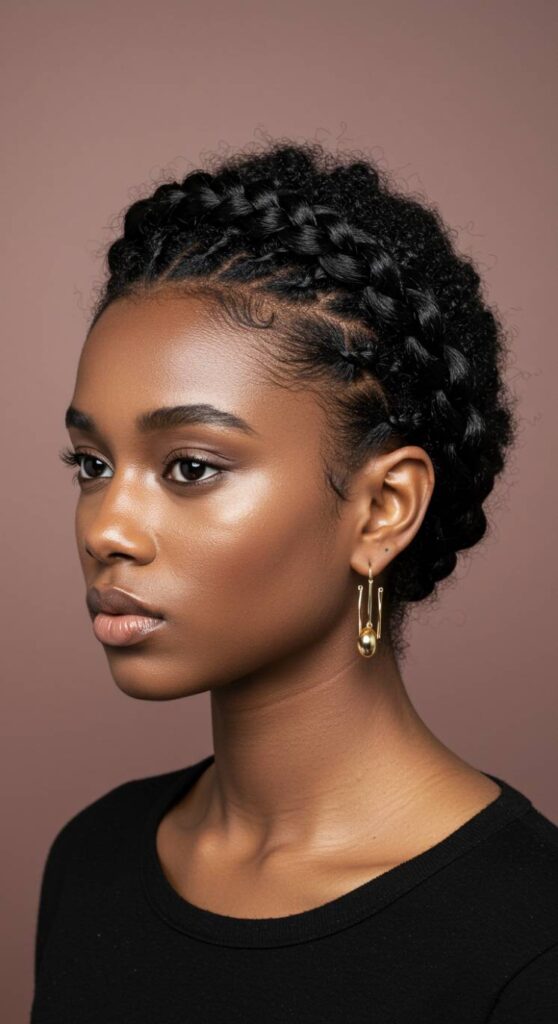 Braided Crown for a Regal Vibe