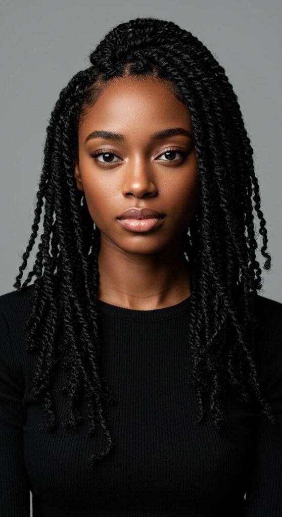 Flat Twists for Protective Styling