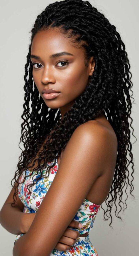 Boho Braids with Curly Ends