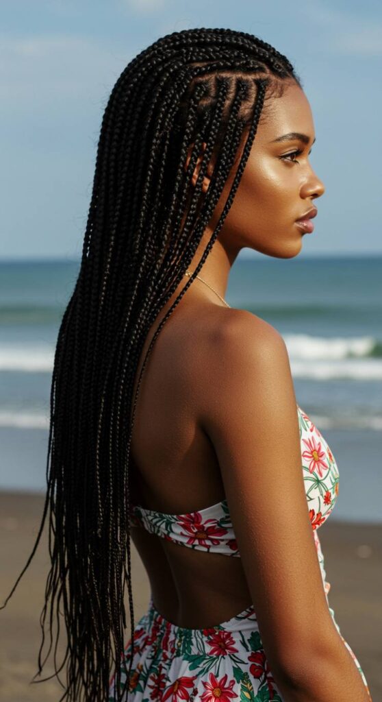 Long Boho Knotless Braids