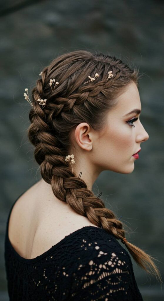 Side-Swept Whisper of Braided Romance