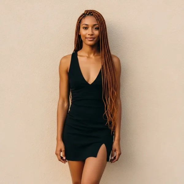 Dark brown human hair for boho knotless braids