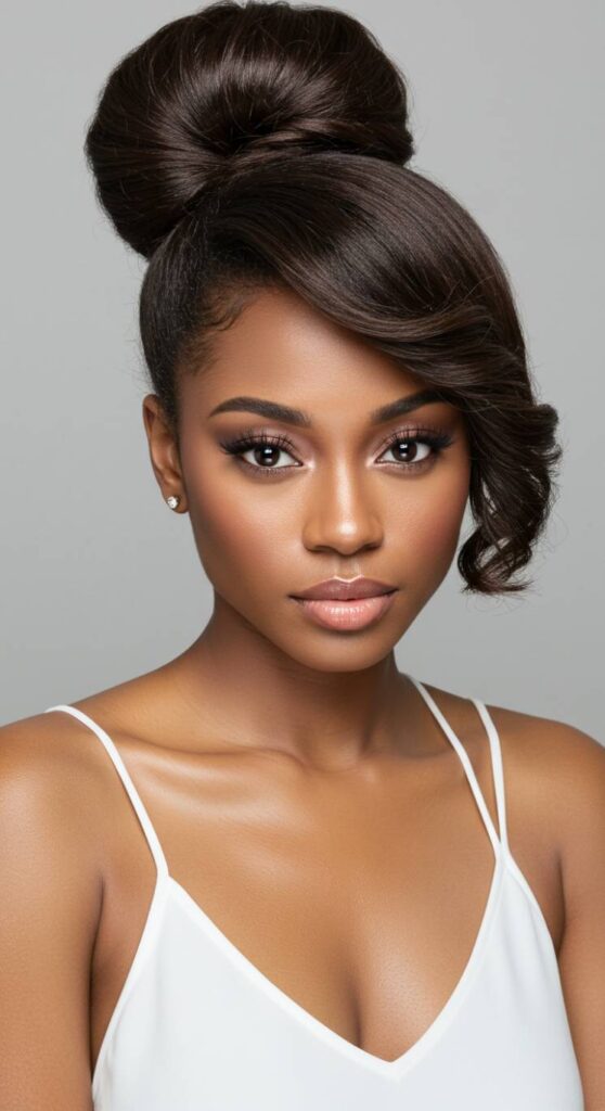 Half-Up Top Knot with Layers