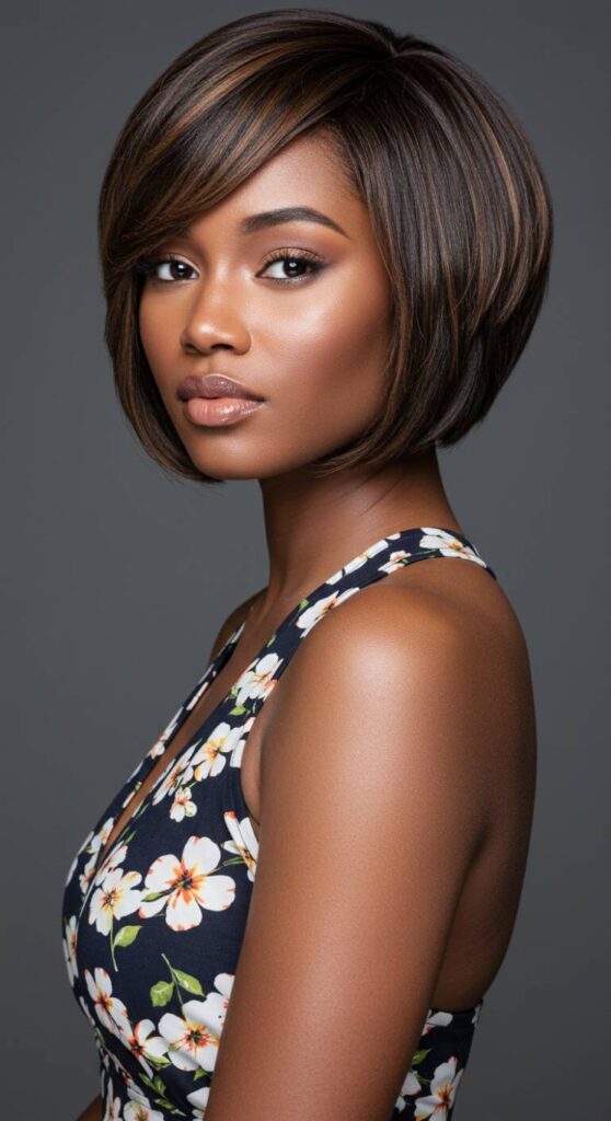 Layered Bob with Tapered Ends