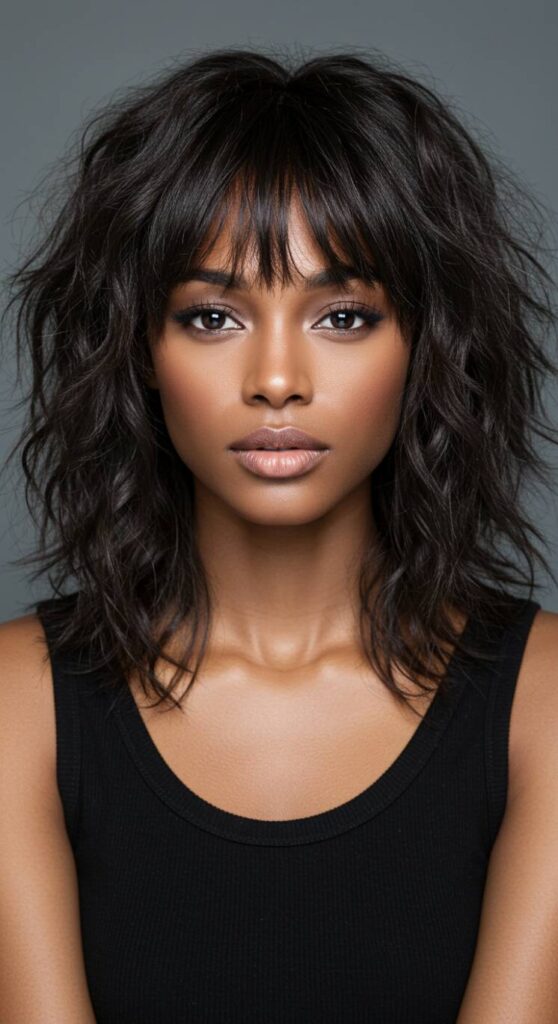 Shaggy Cut with Curtain Bangs